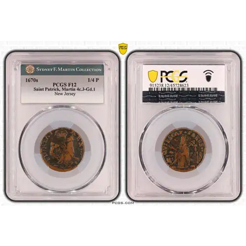 1670s NJ 1/4P Saint Patrick, Martin 4c.3-Gd.1, BN (4)