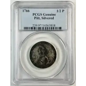 1766 Halfpenny, Silvered (2)