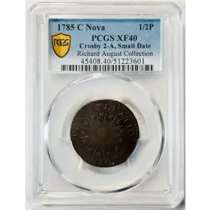 1785 C Nova 1/2P Crosby 2-A, Small Date, BN (2)