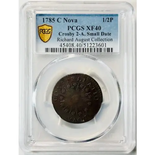 1785 C Nova 1/2P Crosby 2-A, Small Date, BN (2)