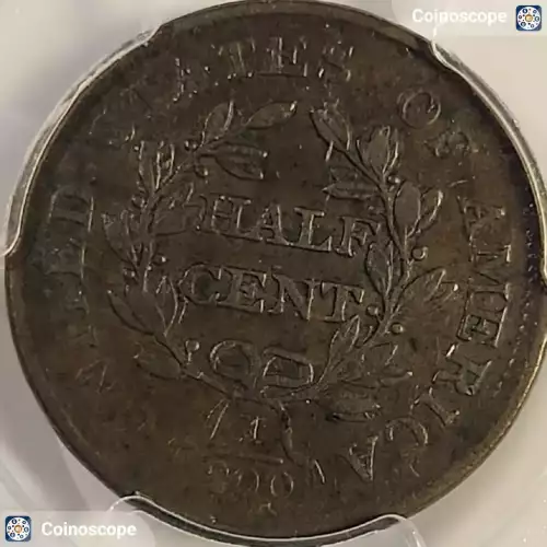 1804 1/2C Plain 4 No Stems, BN