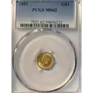 1855 Territorial Gold Coinage G$50 PF-70 PCGS 