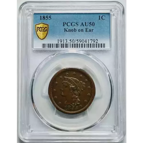 1855 1C Knob on Ear, BN (2)