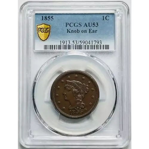 1855 1C Knob on Ear, BN (2)