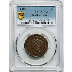 1855 1C Knob on Ear, BN (2)