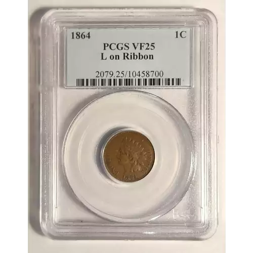 1864 1C L on Ribbon, BN