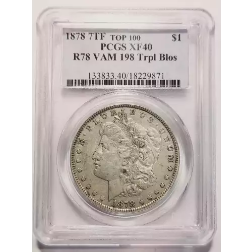 1878 7TF $1 R78 VAM 198 Trpl Blos