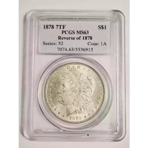 1878 7TF $1 Reverse of 1878