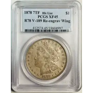 1878 7TF $1 VAM 189 Hit List