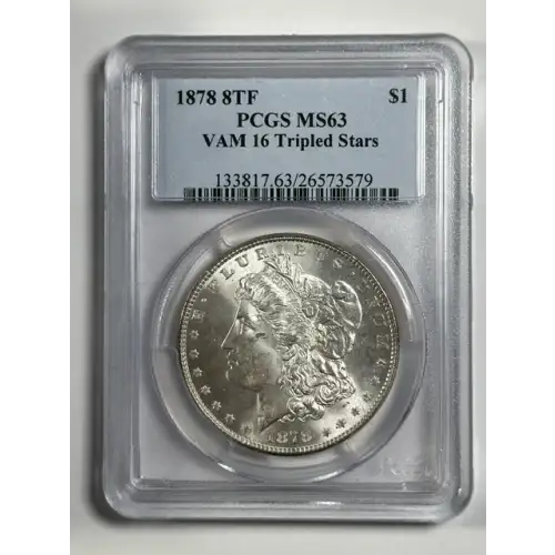 1878 8TF $1 VAM 16, Tripled Stars