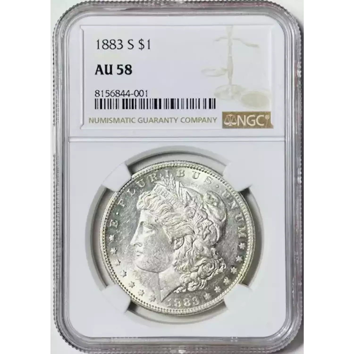 1883-S Morgan Silver Dollar NGC AU-58 White Coin! - Bob Paul Rare Coins