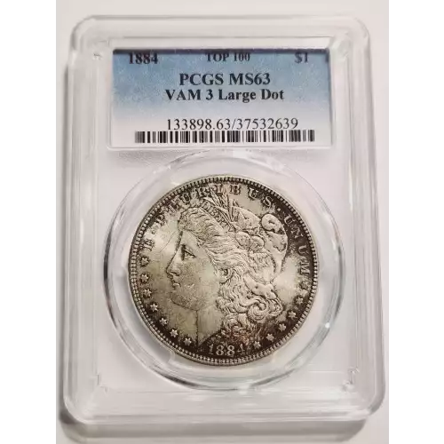 1884 $1 VAM 3 Large Dot