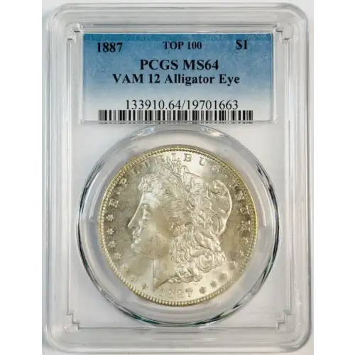 1887 $1 VAM 12, Alligator Eye TOP 100