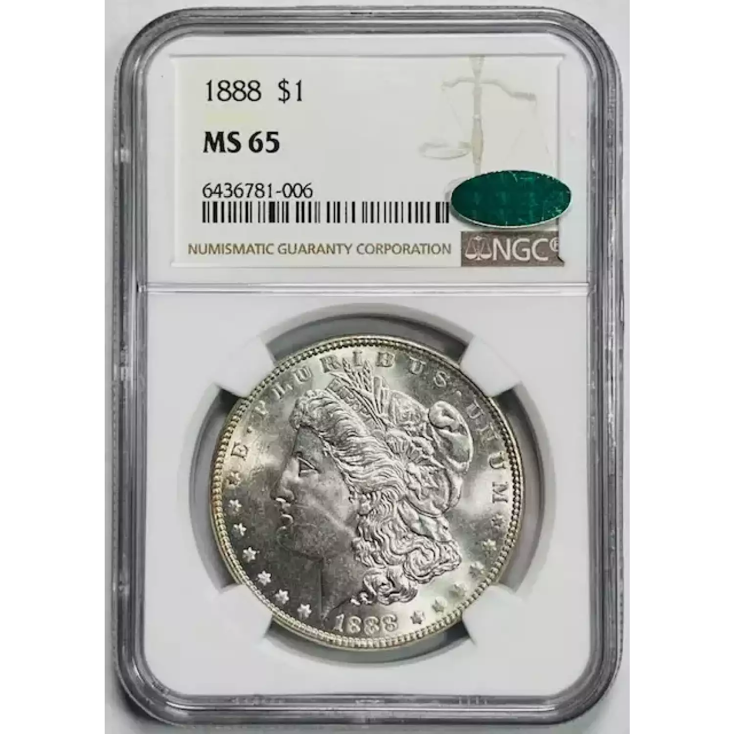 1888 Morgan Silver Dollar NGC MS-65 Premium Quality! CAC - Bob Paul ...