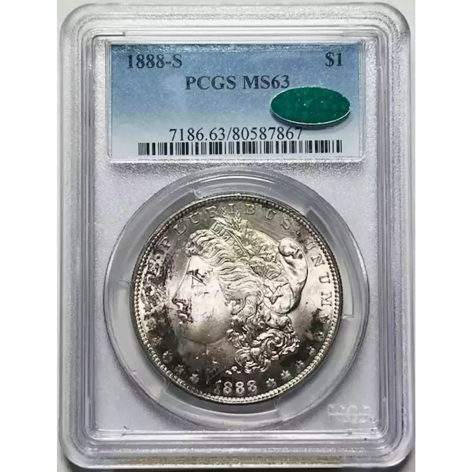 1888-S Morgan Silver Dollar PCGS MS-63 Low CAC Pop! CAC - Bob Paul Rare ...