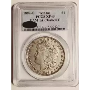 1889-O $1 VAM 1A Clashed E