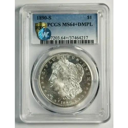 1890-S Morgan Silver Dollar PCGS MS-64+ DMPL a WOW Coin! Sight White