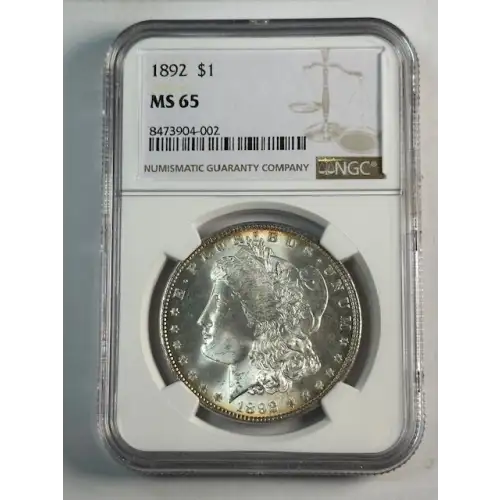 1892 Morgan Silver Dollar NGC MS-65 Fresh Luster
