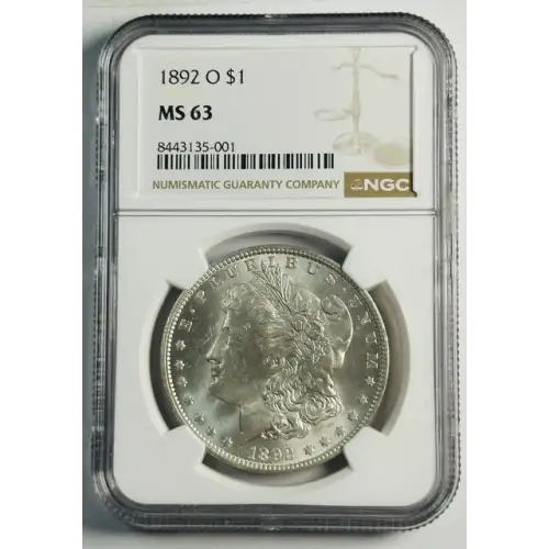 1892-O Morgan Silver Dollar NGC MS-63 White!