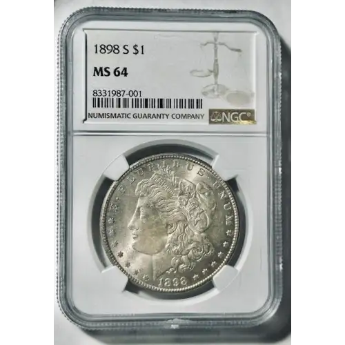 1898-S Morgan Silver Dollar NGC MS-64 Premium Quality!
