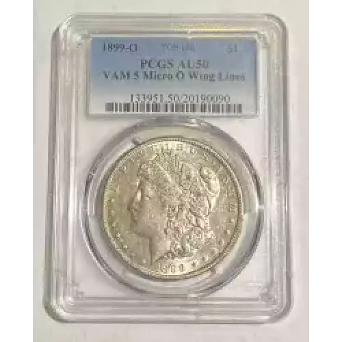 1899-O $1 VAM 5 Micro O Wing Lines TOP 100