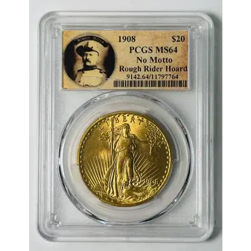 1908 $20 No Motto