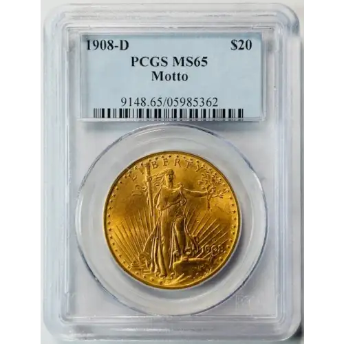 1908-D $20 Motto