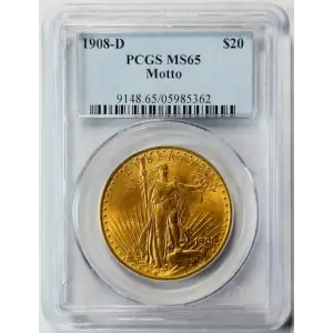1908-D $20 Motto