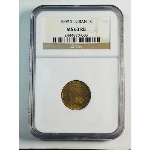 1909-S Small Cents Indian Head NGC MS-63 RB PQ!