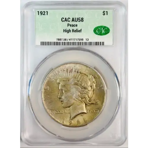 1921 Peace $1 High Relief