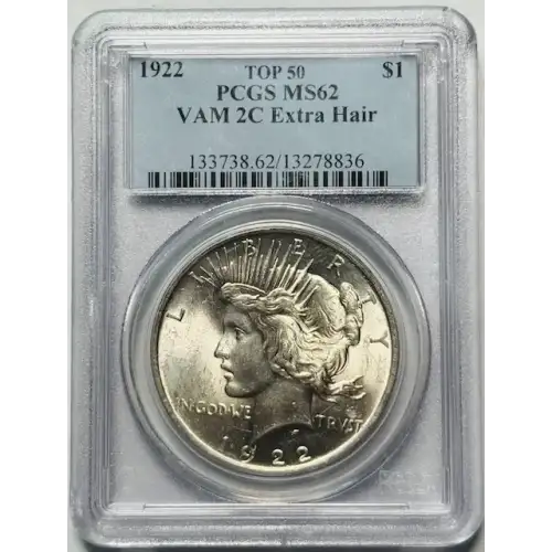 1922 $1 VAM 2C Extra Hair TOP 50