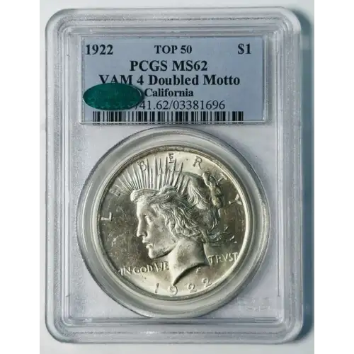 1922 $1 VAM 4 Doubled Motto TOP 50