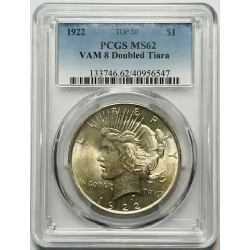 1922 $1 VAM 8 Doubled Tiara TOP 50