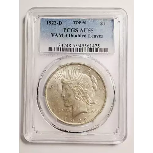 1922-D $1 VAM 3 Doubled Leaves