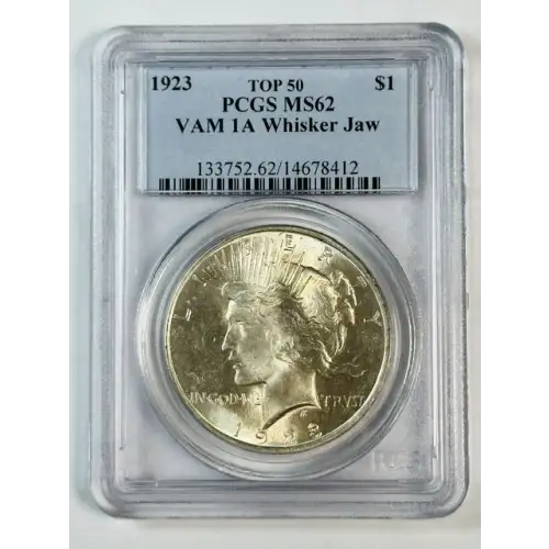 1923 $1 VAM 1A, Whisker Jaw TOP 50