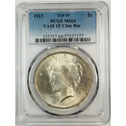 1923 $1 VAM 1F Chin Bar TOP 50