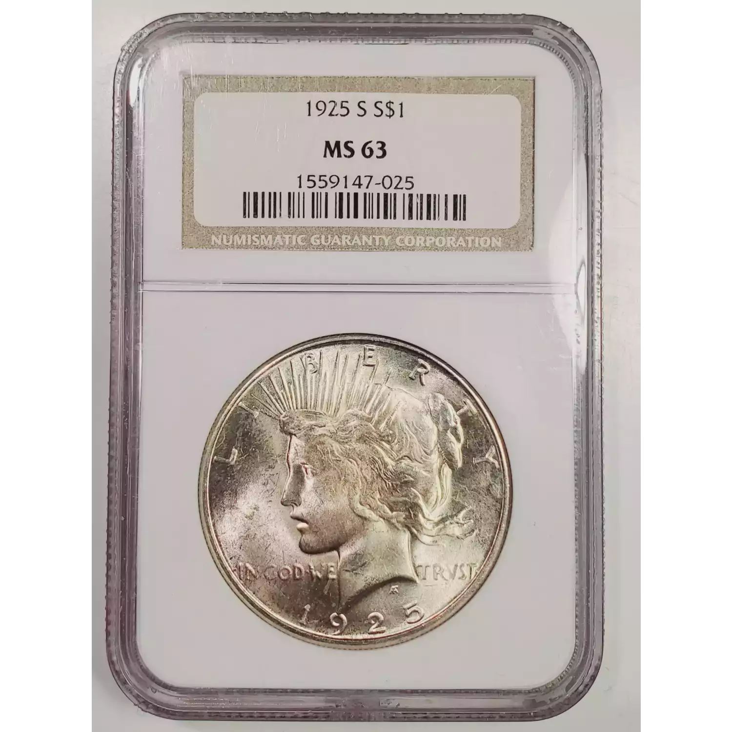 1925-S Peace Dollar NGC MS-63 - Bob Paul Rare Coins