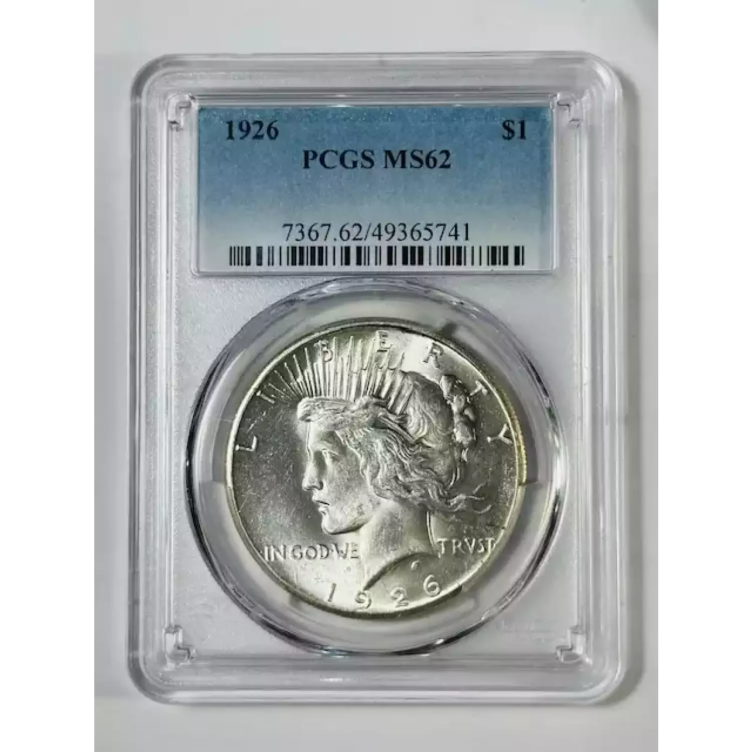 1926 Peace Dollar PCGS MS-62 White! - Bob Paul Rare Coins