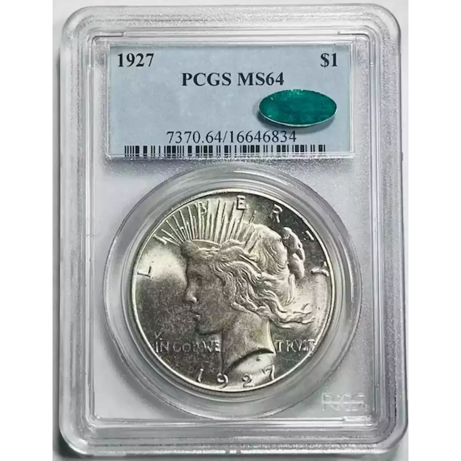 1927 Peace Dollar PCGS MS-64 CAC - Bob Paul Rare Coins