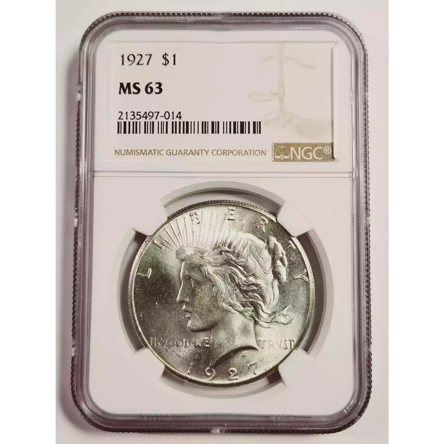 1927 Peace Dollar NGC MS63 Bob Paul Rare Coins