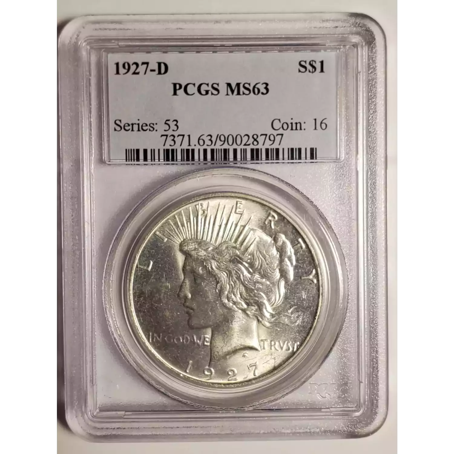 1927-D Peace Dollar PCGS MS-63 - Bob Paul Rare Coins