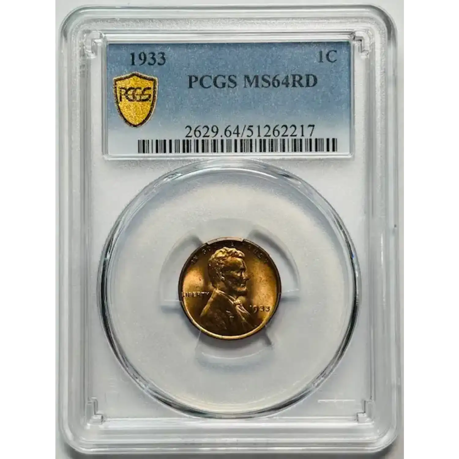 1933 Small Cents Lincoln, Wheat Ears Reverse PCGS MS-64 RD - Bob Paul ...