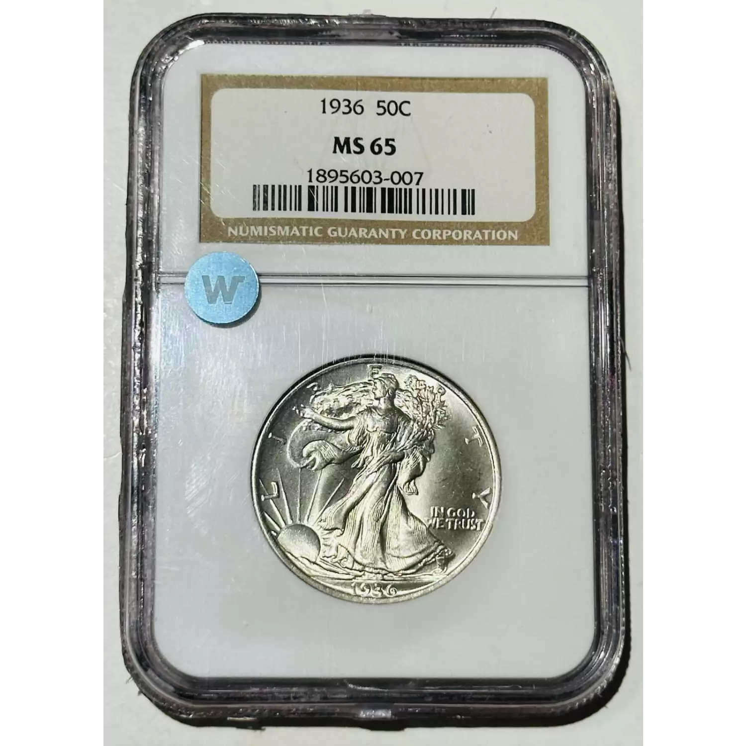 1936 Walking Liberty Half Dollar NGC MS-65 Sight White - Bob Paul Rare ...