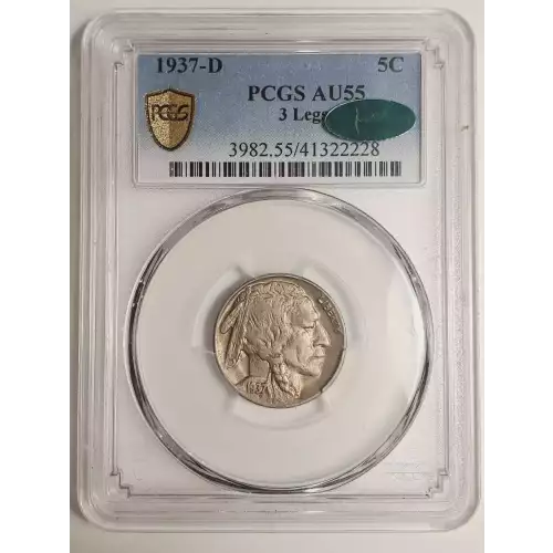 1937-D 5C 3 Legs