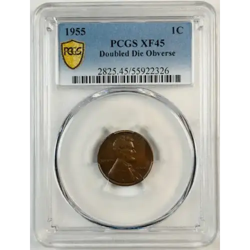 1955 1C Doubled Die Obverse, BN