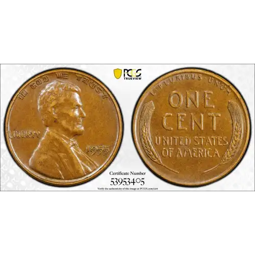 1955 1C Doubled Die Obverse, BN (3)