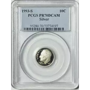 1993-S 10C Silver, DCAM