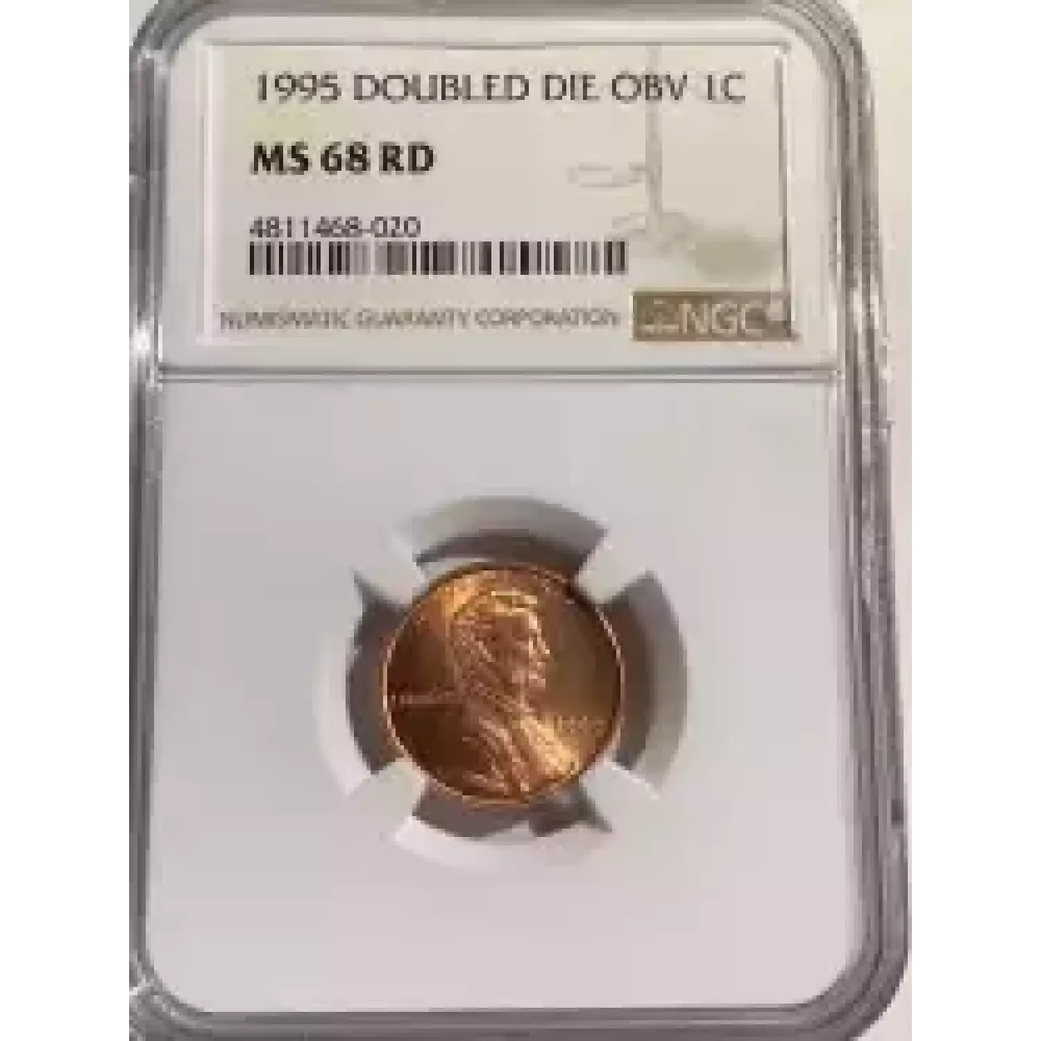 1995 Small Cents Lincoln, Memorial Reverse NGC MS-68 RD Double Die ...