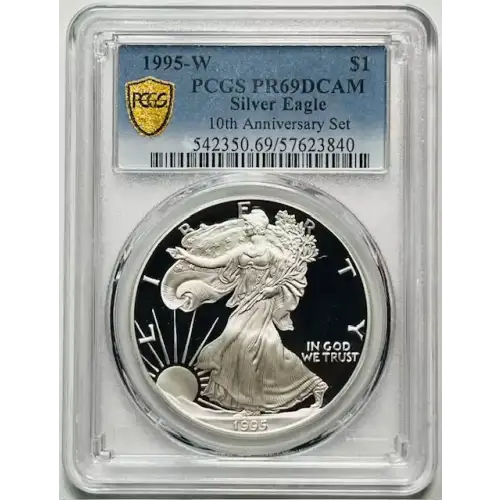 1995-W $1 Silver Eagle 10th Anniversary Set, DCAM (2)