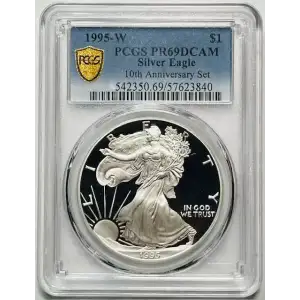 1995-W $1 Silver Eagle 10th Anniversary Set, DCAM (2)